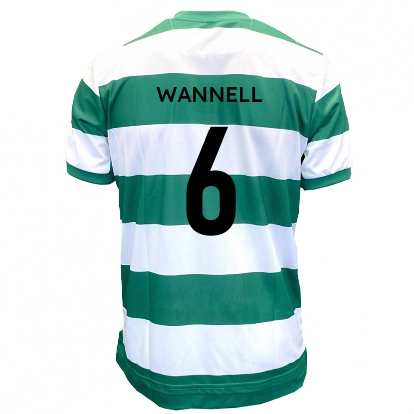 Danxen Homem Camisola Jake Wannell #6 Verde Branco Principal 2025/26 Camisa Brasil