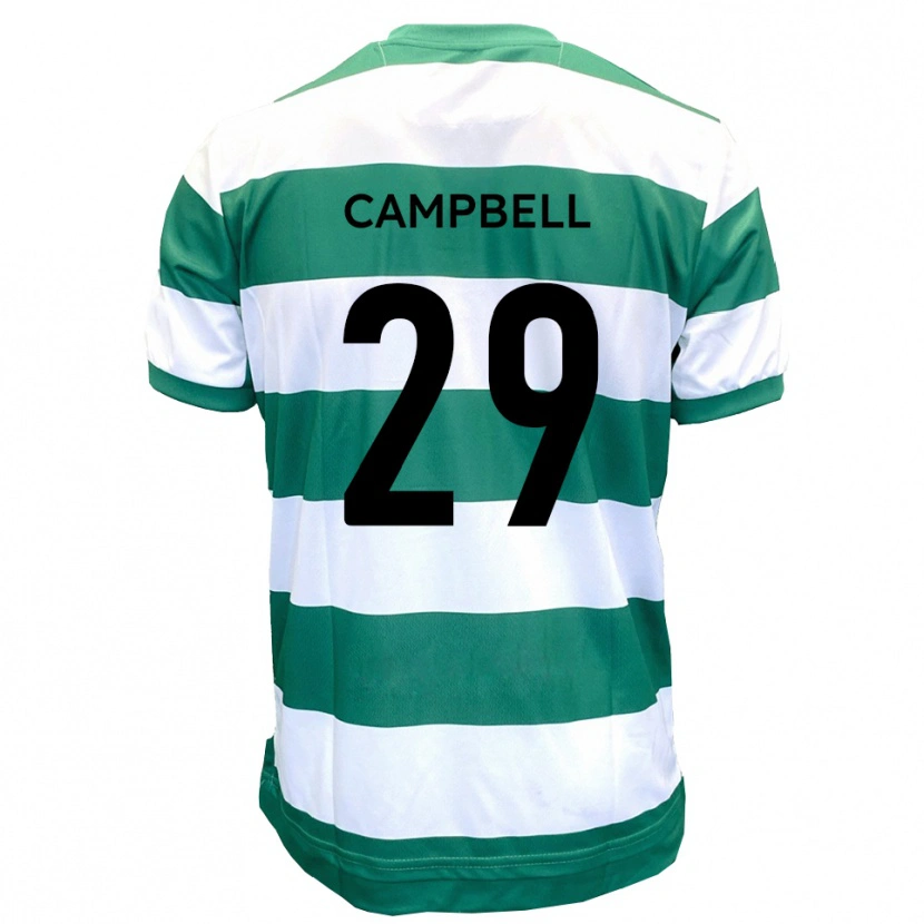 Danxen Homem Camisola Tahvon Campbell #29 Verde Branco Principal 2025/26 Camisa Brasil
