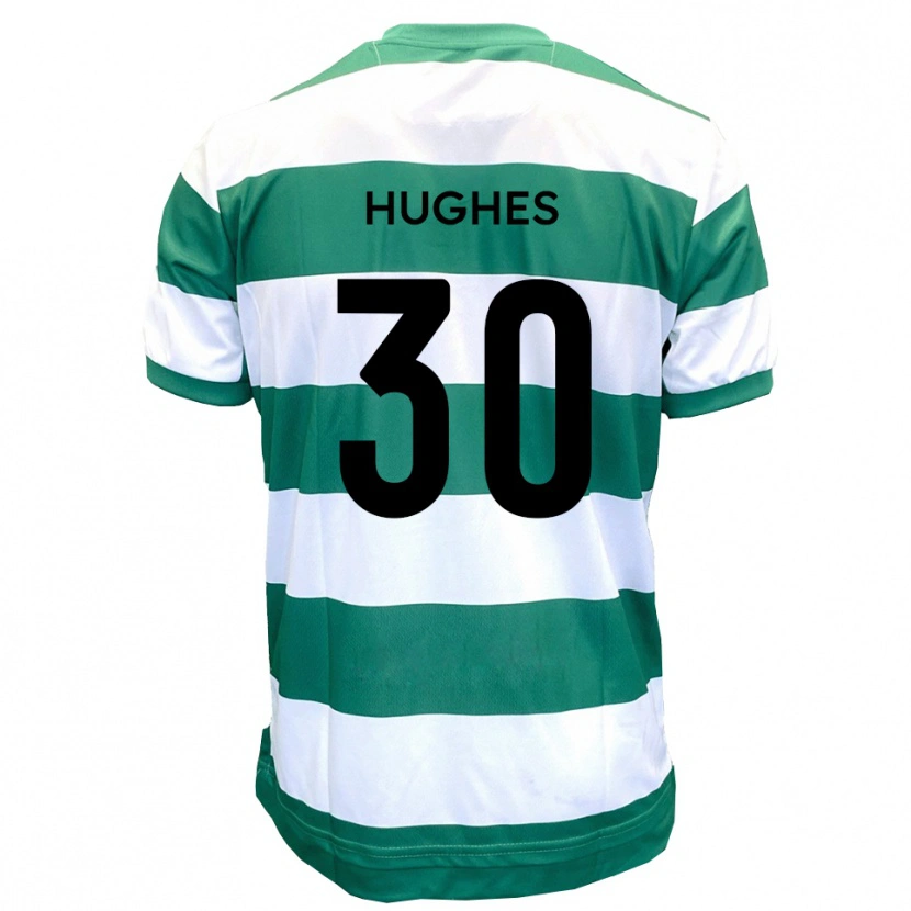 Danxen Homem Camisola Ollie Hughes #30 Verde Branco Principal 2025/26 Camisa Brasil
