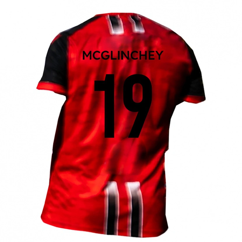 Danxen Homem Camisola Tom Mcglinchey #19 Vermelho Preto Principal 2025/26 Camisa Brasil