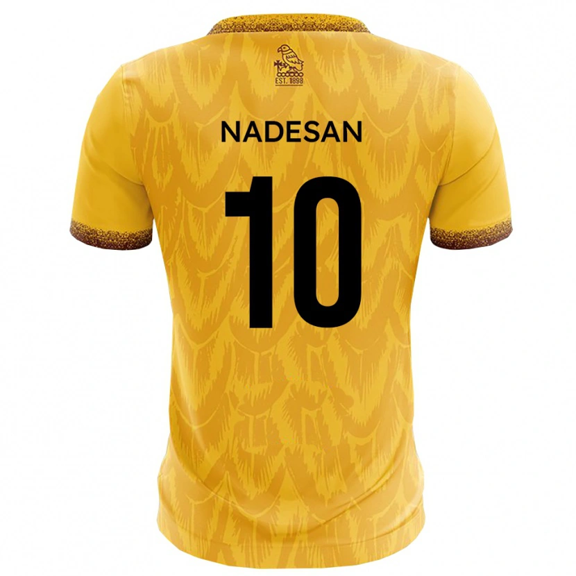 Danxen Homem Camisola Ashley Nadesan #10 Amarelo Marrom Principal 2025/26 Camisa Brasil