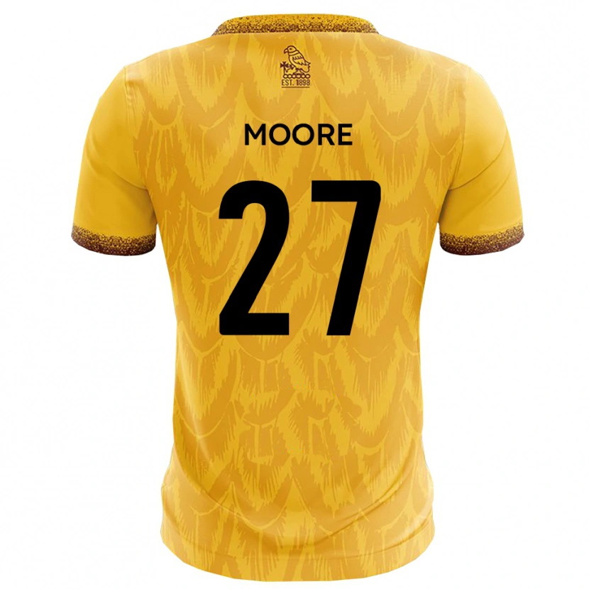 Danxen Homem Camisola Liam Moore #27 Amarelo Marrom Principal 2025/26 Camisa Brasil