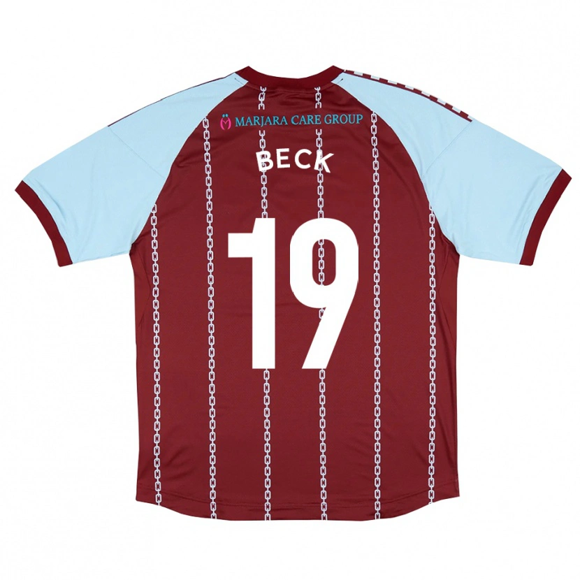 Danxen Homem Camisola Mark Beck #19 Azul Celeste Ferrugem Vermelho Principal 2025/26 Camisa Brasil
