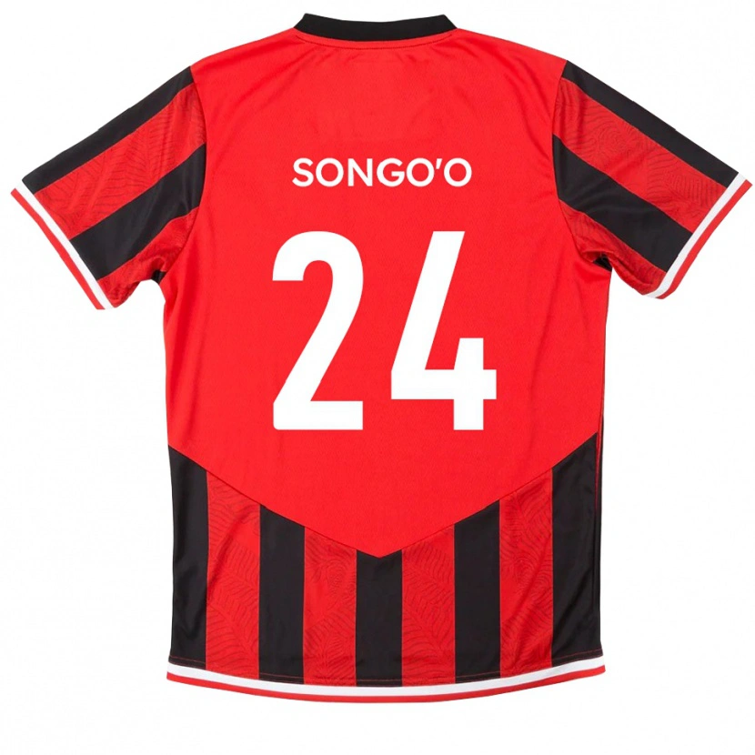 Danxen Homem Camisola Yann Songo'o #24 Vermelho Preto Principal 2025/26 Camisa Brasil