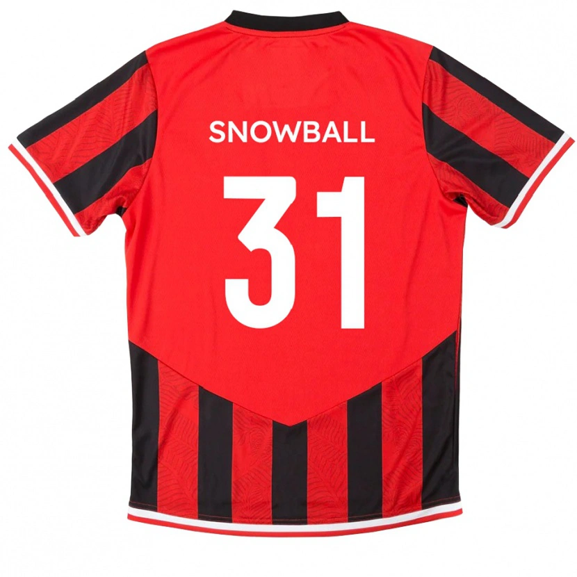 Danxen Homem Camisola Nathan Snowball #31 Vermelho Preto Principal 2025/26 Camisa Brasil