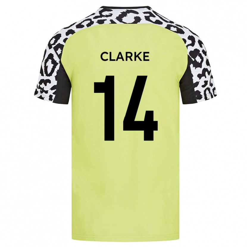 Danxen Homem Camisola Jayden Clarke #14 Amarelo Fluorescente Principal 2025/26 Camisa Brasil