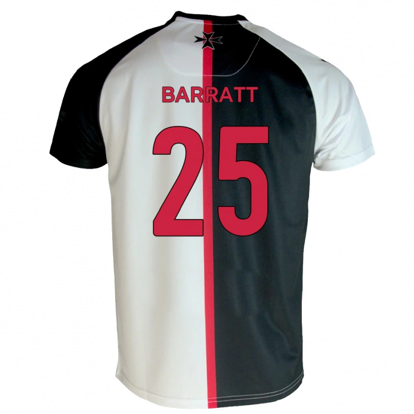 Danxen Homem Camisola Sam Barratt #25 Branco Preto Principal 2025/26 Camisa Brasil