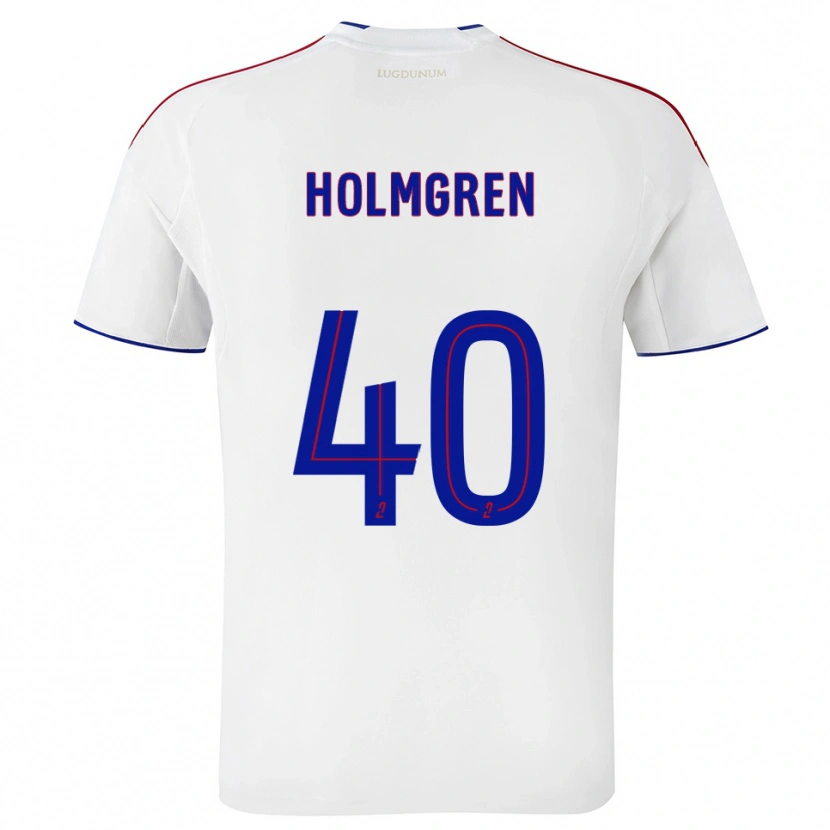 Danxen Homem Camisola Emma Holmgren #40 Branco Vermelho Principal 2025/26 Camisa Brasil