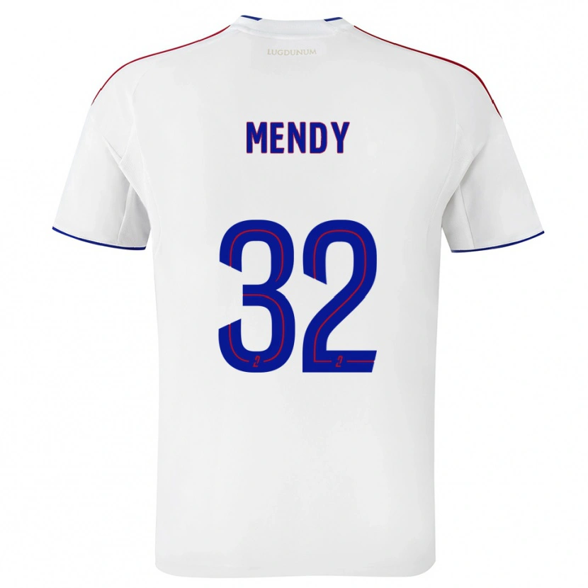 Danxen Homem Camisola Maeline Mendy #32 Branco Vermelho Principal 2025/26 Camisa Brasil