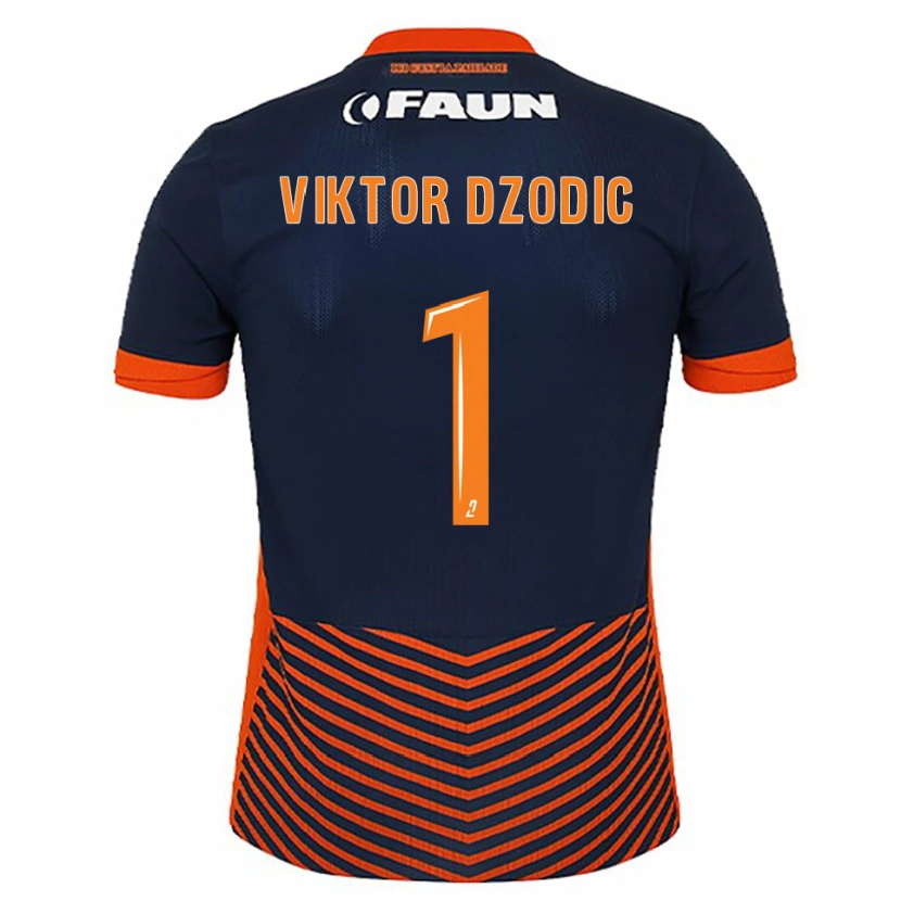 Danxen Homem Camisola Viktor Dzodic #1 Azul Meia-Noite Laranja Principal 2025/26 Camisa Brasil