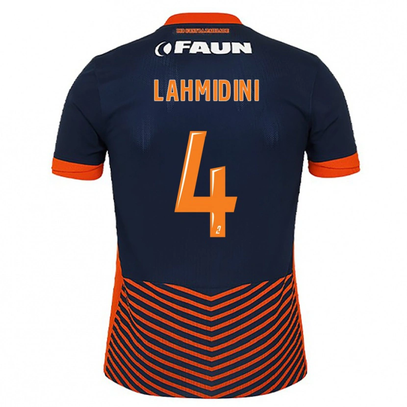 Danxen Homem Camisola Marouan Lahmidini #4 Azul Meia-Noite Laranja Principal 2025/26 Camisa Brasil