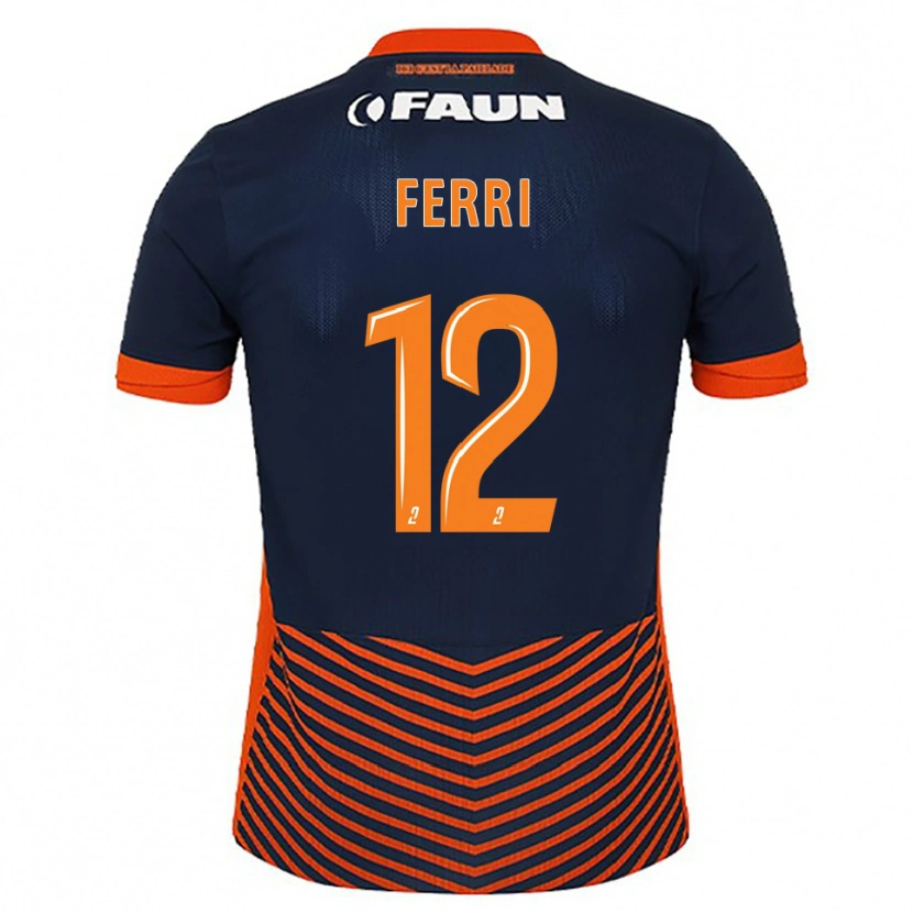 Danxen Homem Camisola Jordan Ferri #12 Azul Meia-Noite Laranja Principal 2025/26 Camisa Brasil
