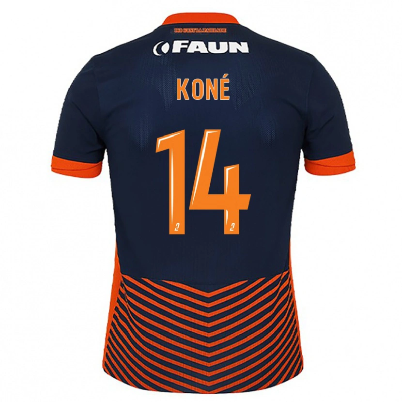 Danxen Homem Camisola Djomoh Koné #14 Azul Meia-Noite Laranja Principal 2025/26 Camisa Brasil