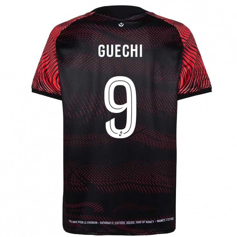 Danxen Homem Camisola Abderraouf Guechi #9 Branco Vermelho Principal 2025/26 Camisa Brasil