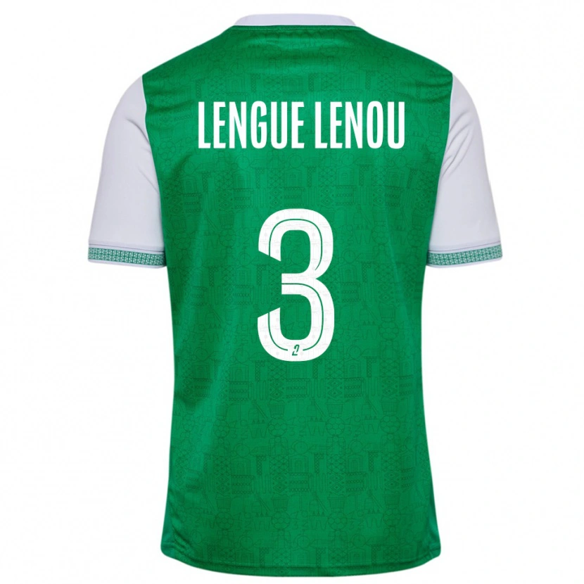 Danxen Homem Camisola Maxime Lengue Lenou #3 Verde Branco Principal 2025/26 Camisa Brasil