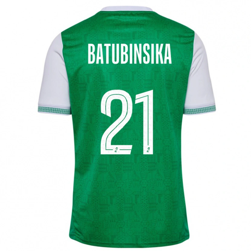Danxen Homem Camisola Dylan Batubinsika #21 Verde Branco Principal 2025/26 Camisa Brasil