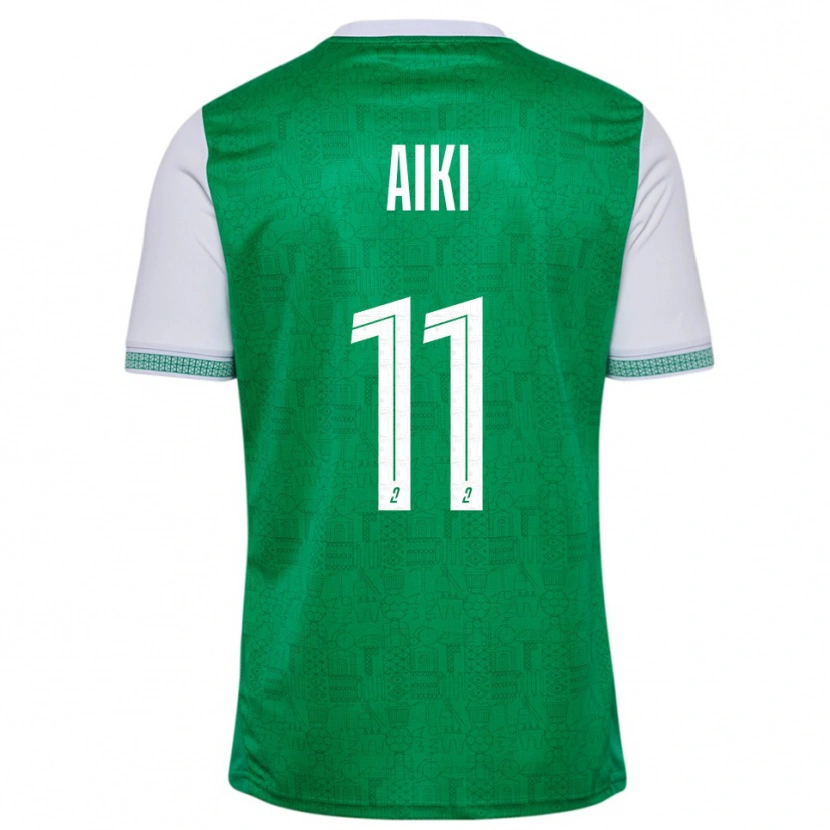 Danxen Homem Camisola Ayman Aiki #11 Verde Branco Principal 2025/26 Camisa Brasil