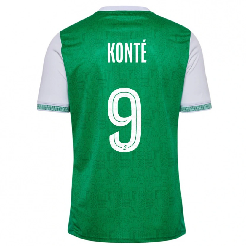 Danxen Homem Camisola Mamadou Konté #9 Verde Branco Principal 2025/26 Camisa Brasil