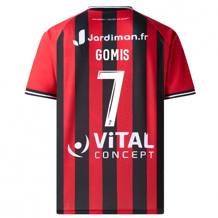 Danxen Homem Camisola Donatien Gomis #7 Vermelho Preto Principal 2025/26 Camisa Brasil