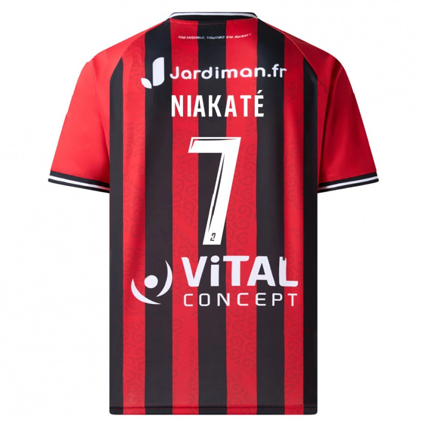 Danxen Homem Camisola Abdoulaye Niakaté #7 Vermelho Preto Principal 2025/26 Camisa Brasil