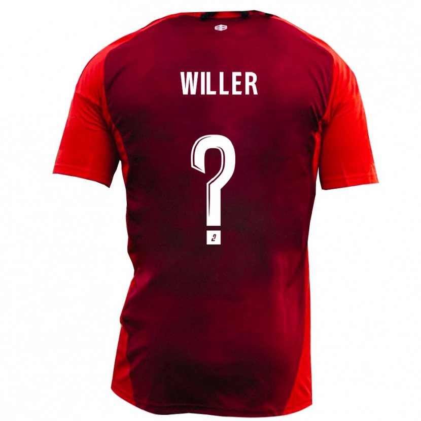 Danxen Homem Camisola Yann Willer #0 Vermelho Borgonha Principal 2025/26 Camisa Brasil