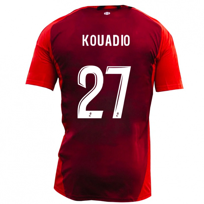 Danxen Homem Camisola Julien Kouadio #27 Vermelho Borgonha Principal 2025/26 Camisa Brasil