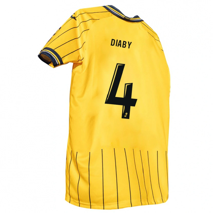 Danxen Homem Camisola Tidjan Diaby #4 Amarelo Azul Marinho Principal 2025/26 Camisa Brasil
