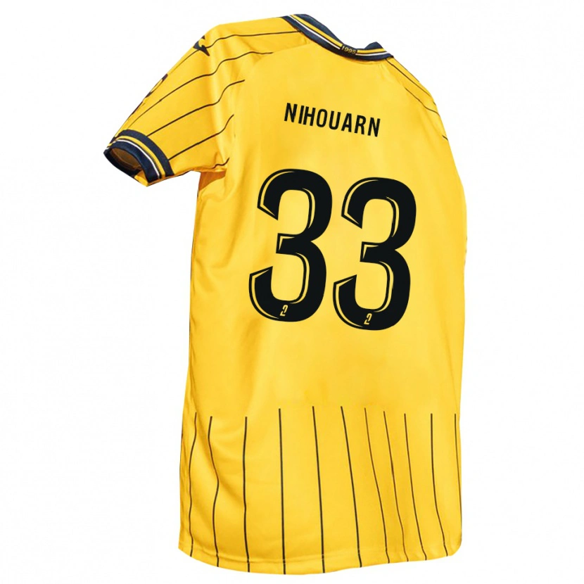 Danxen Homem Camisola Titouan Nihouarn #33 Amarelo Azul Marinho Principal 2025/26 Camisa Brasil