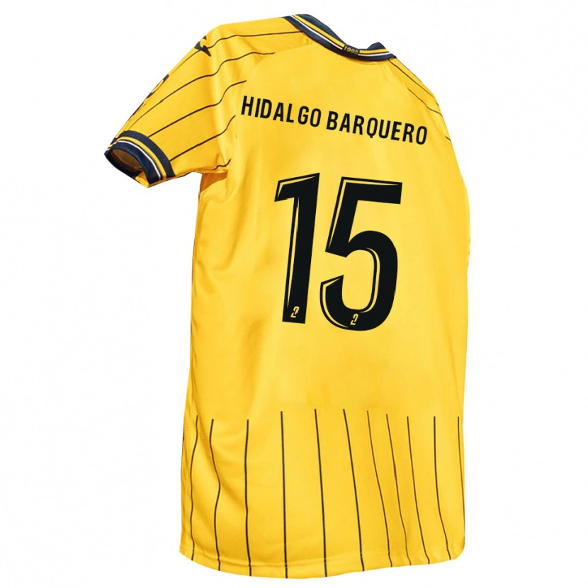 Danxen Homem Camisola Mathis Hidalgo Barquero #15 Amarelo Azul Marinho Principal 2025/26 Camisa Brasil