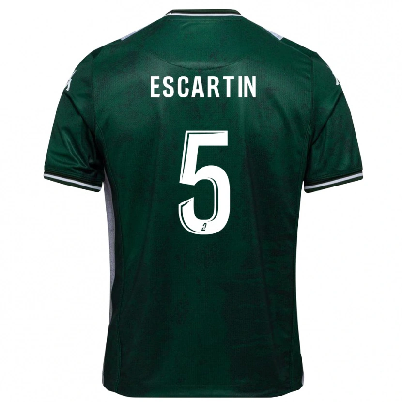 Danxen Homem Camisola Josué Escartin #5 Verde Branco Principal 2025/26 Camisa Brasil