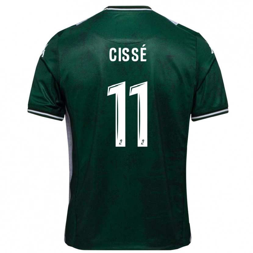 Danxen Homem Camisola Kemo Cissé #11 Verde Branco Principal 2025/26 Camisa Brasil