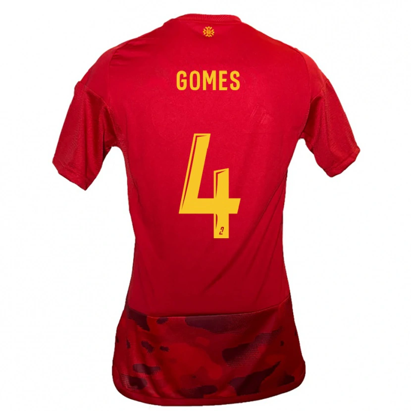 Danxen Homem Camisola Paul Gomes #4 Vermelho Amarelo Principal 2025/26 Camisa Brasil