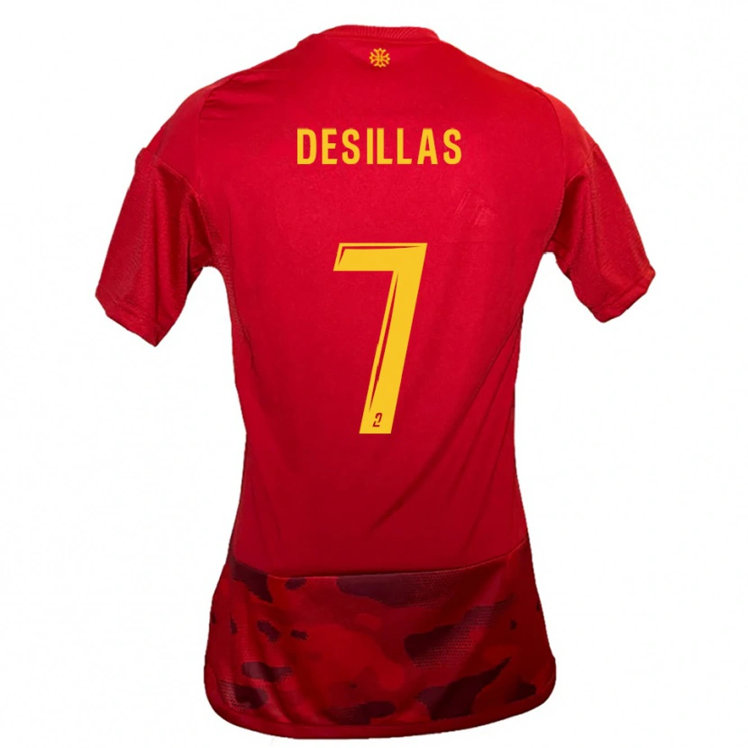 Danxen Homem Camisola Audric Desillas #7 Vermelho Amarelo Principal 2025/26 Camisa Brasil