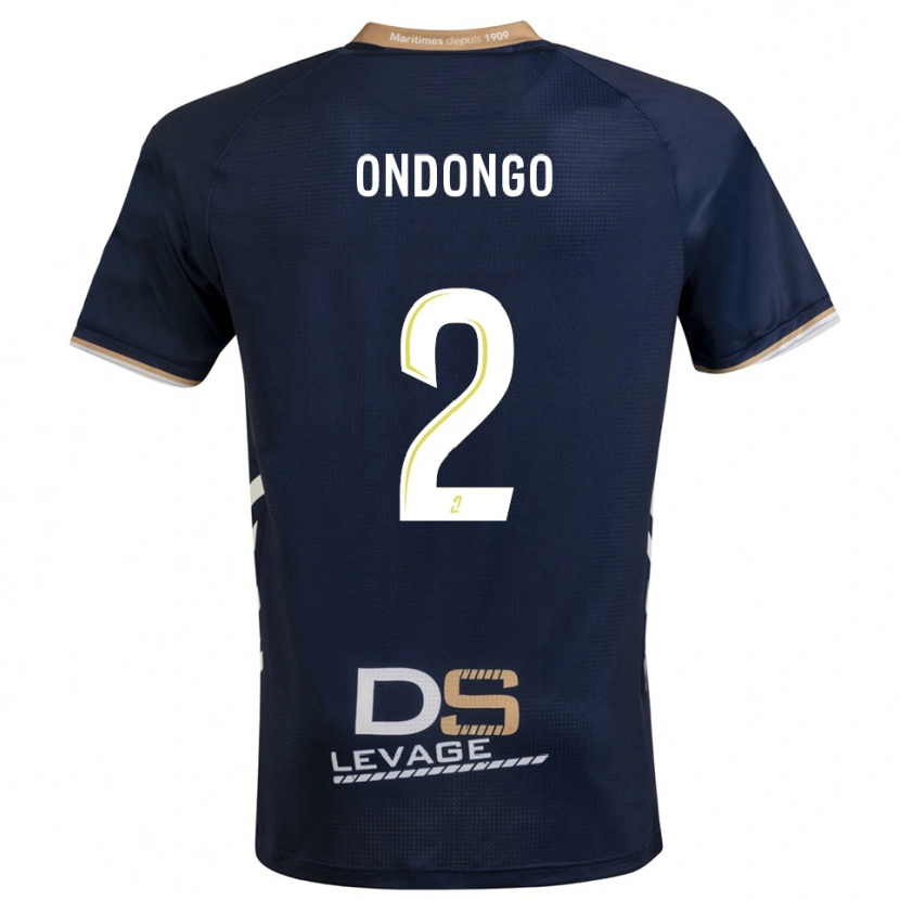 Danxen Homem Camisola Brayane Ondongo #2 Azul Marinho Dourado Principal 2025/26 Camisa Brasil