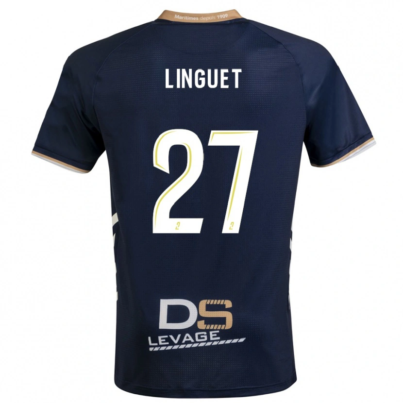Danxen Homem Camisola Allan Linguet #27 Azul Marinho Dourado Principal 2025/26 Camisa Brasil
