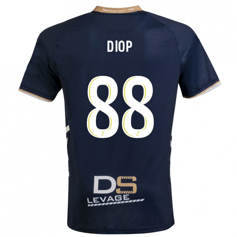 Danxen Homem Camisola Malick Diop #88 Azul Marinho Dourado Principal 2025/26 Camisa Brasil