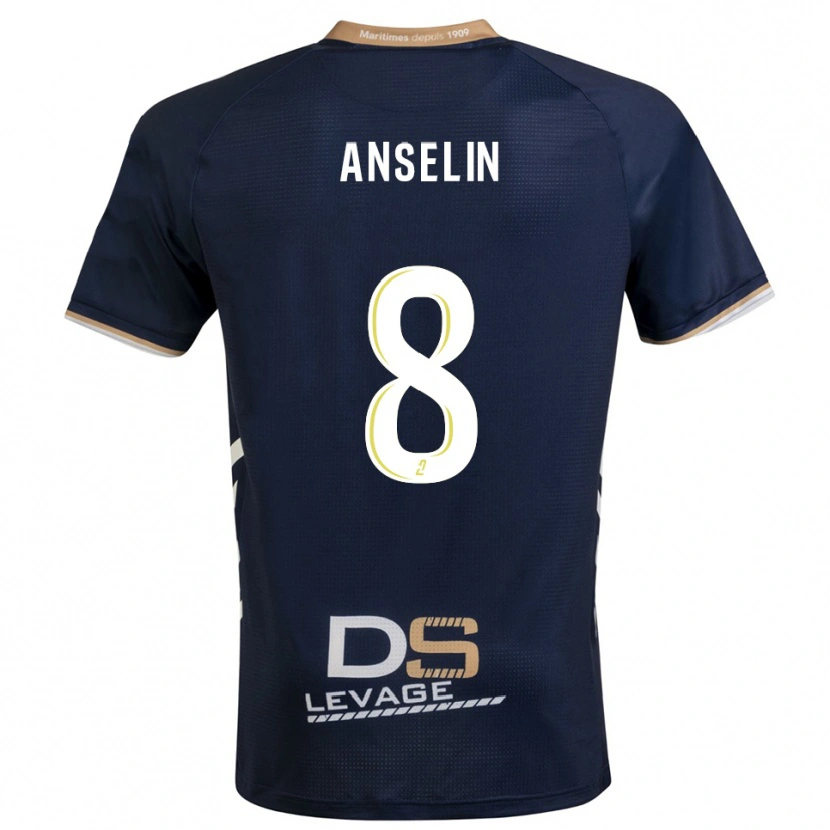 Danxen Homem Camisola Lilian Anselin #8 Azul Marinho Dourado Principal 2025/26 Camisa Brasil