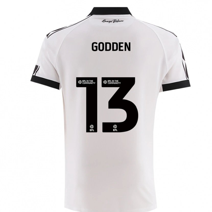 Danxen Homem Camisola Freddie Godden #13 Branco Preto Alternativa 2025/26 Camisa Brasil