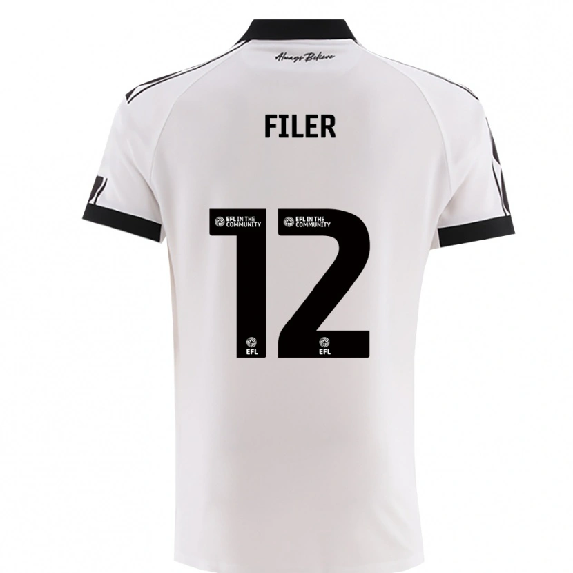 Danxen Homem Camisola Charlie Filer #12 Branco Preto Alternativa 2025/26 Camisa Brasil