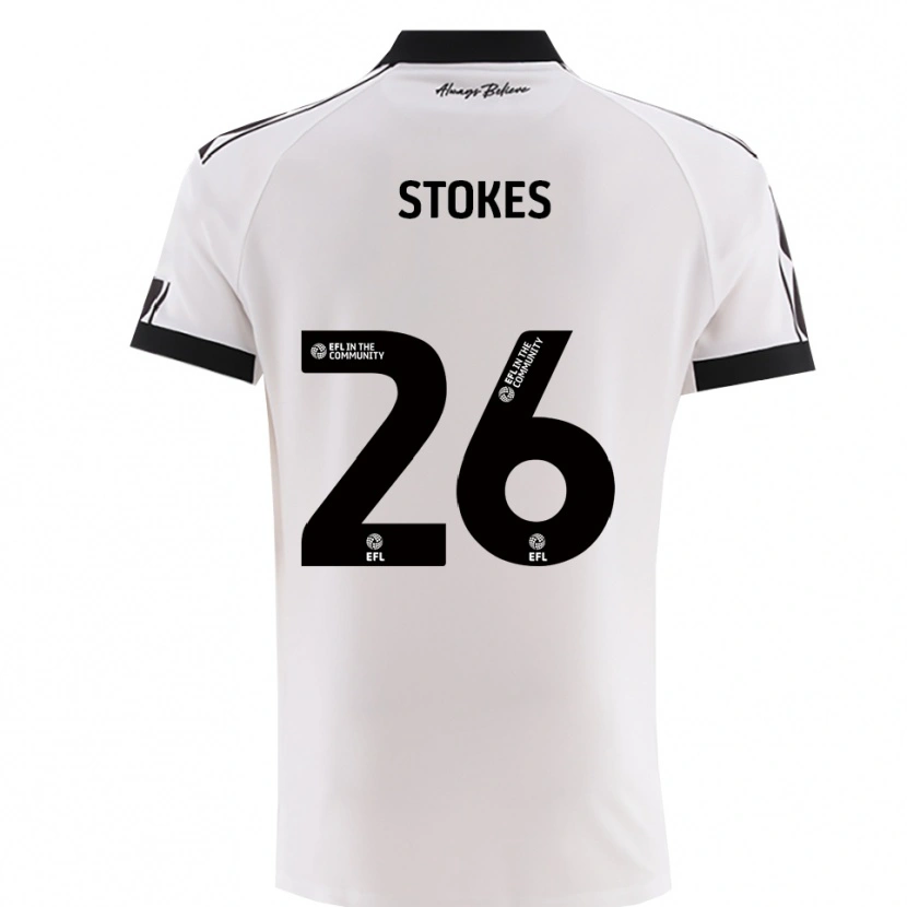 Danxen Homem Camisola Josh Stokes #26 Branco Preto Alternativa 2025/26 Camisa Brasil