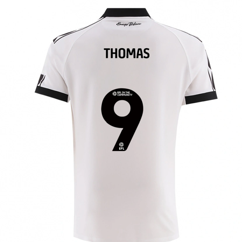 Danxen Homem Camisola Olly Thomas #9 Branco Preto Alternativa 2025/26 Camisa Brasil