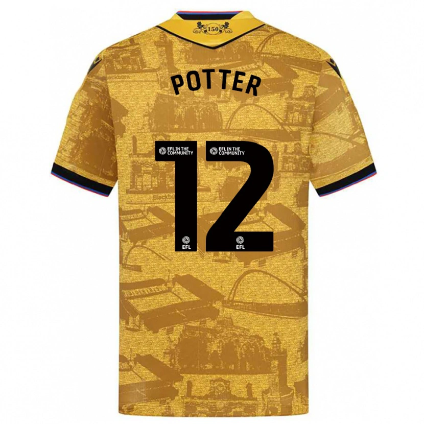 Danxen Homem Camisola Aaron Potter #12 Dourado Preto Alternativa 2025/26 Camisa Brasil