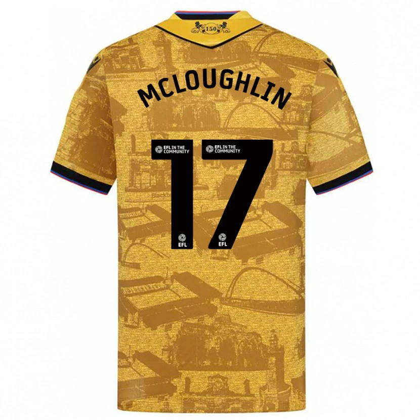 Danxen Homem Camisola Sean Mcloughlin #17 Dourado Preto Alternativa 2025/26 Camisa Brasil