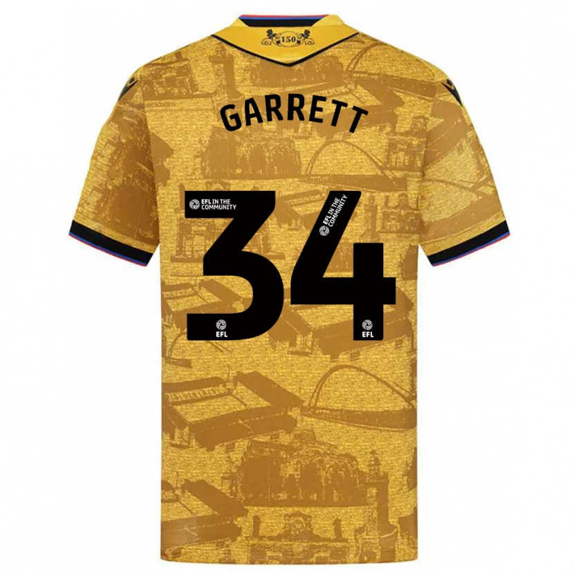 Danxen Homem Camisola Jake Garrett #34 Dourado Preto Alternativa 2025/26 Camisa Brasil