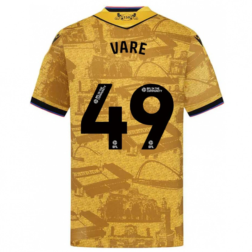 Danxen Homem Camisola Frank Vare #49 Dourado Preto Alternativa 2025/26 Camisa Brasil