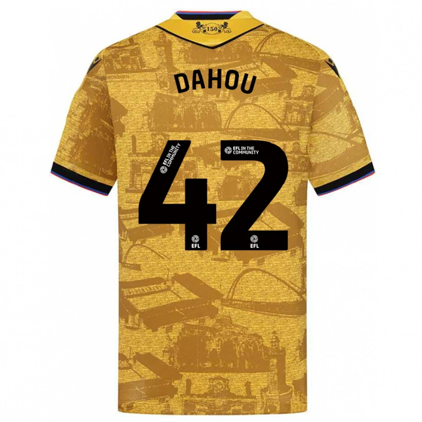 Danxen Homem Camisola Jemima Dahou #42 Dourado Preto Alternativa 2025/26 Camisa Brasil