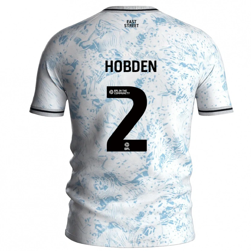 Danxen Homem Camisola Ollie Hobden #2 Branco Azul Celeste Alternativa 2025/26 Camisa Brasil
