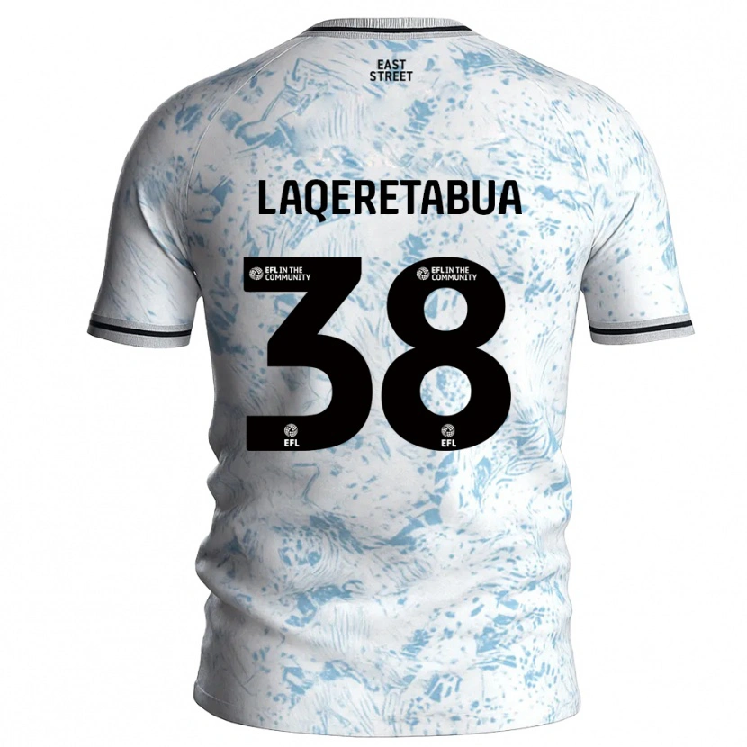 Danxen Homem Camisola Josh Laqeretabua #38 Branco Azul Celeste Alternativa 2025/26 Camisa Brasil
