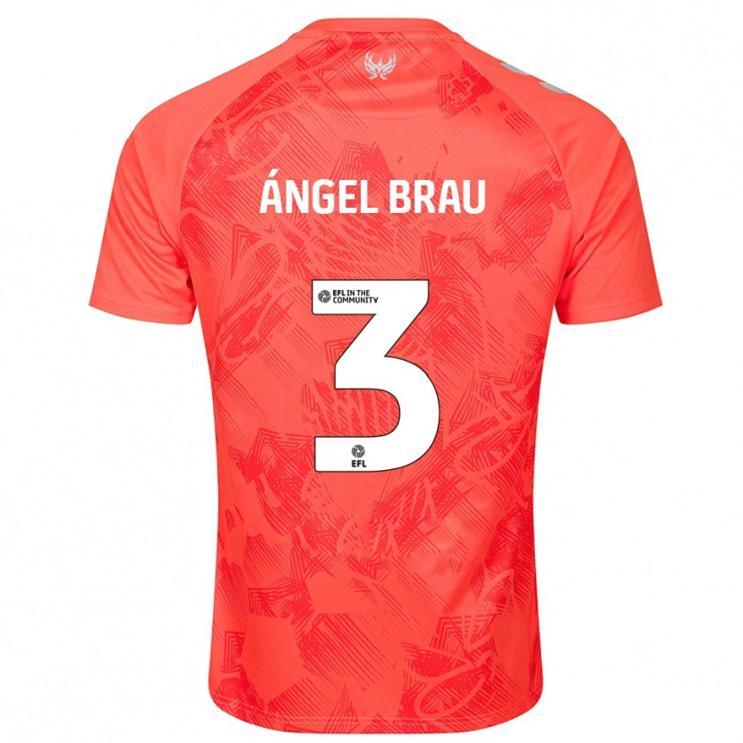 Danxen Homem Camisola Miguel Ángel Brau #3 Laranja Branco Alternativa 2025/26 Camisa Brasil