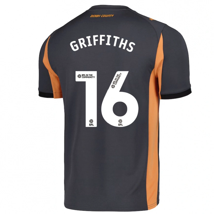 Danxen Homem Camisola Euan Griffiths #16 Cinza Laranja Preto Alternativa 2025/26 Camisa Brasil